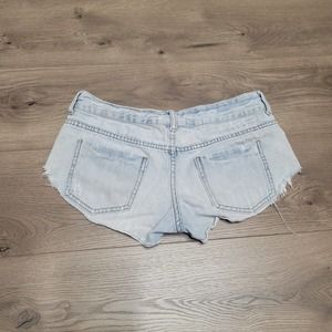 Billabong Shorts Womens 5 Blue Laneway Denim Jean Distressed Cut Off Classiccore